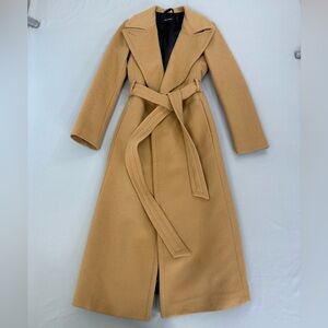 Mackage coat wool cashmere tan camel Size XS Excellent Condition belted coat